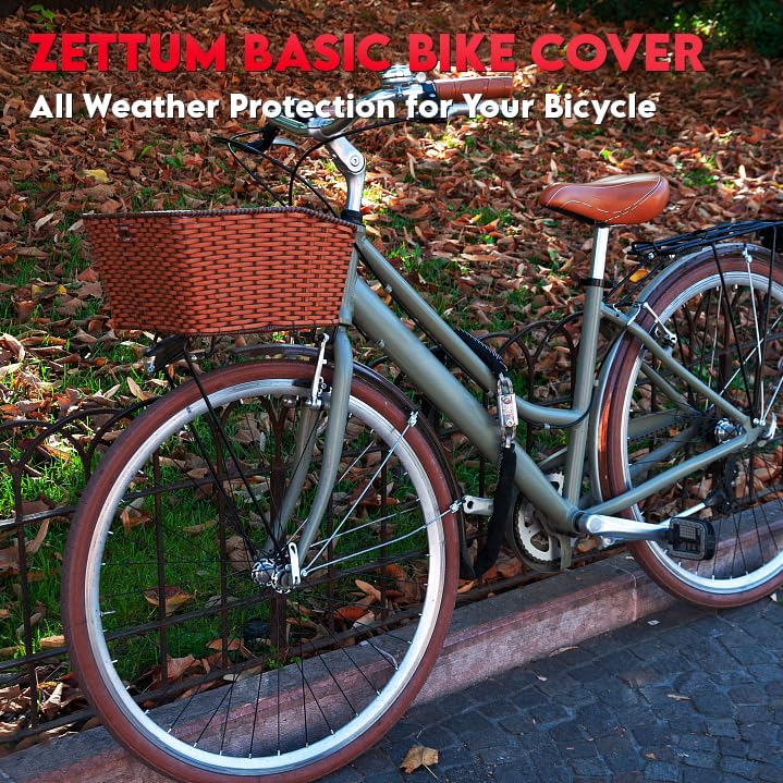 600D Heavy Duty Waterproof Bike Cover for Outdoor Storage - Fits Single eBike, Mountain Bike, Road Bike, Hybrid Bike & Scooter - Perfect for Garage, Backyard & Travel Protection