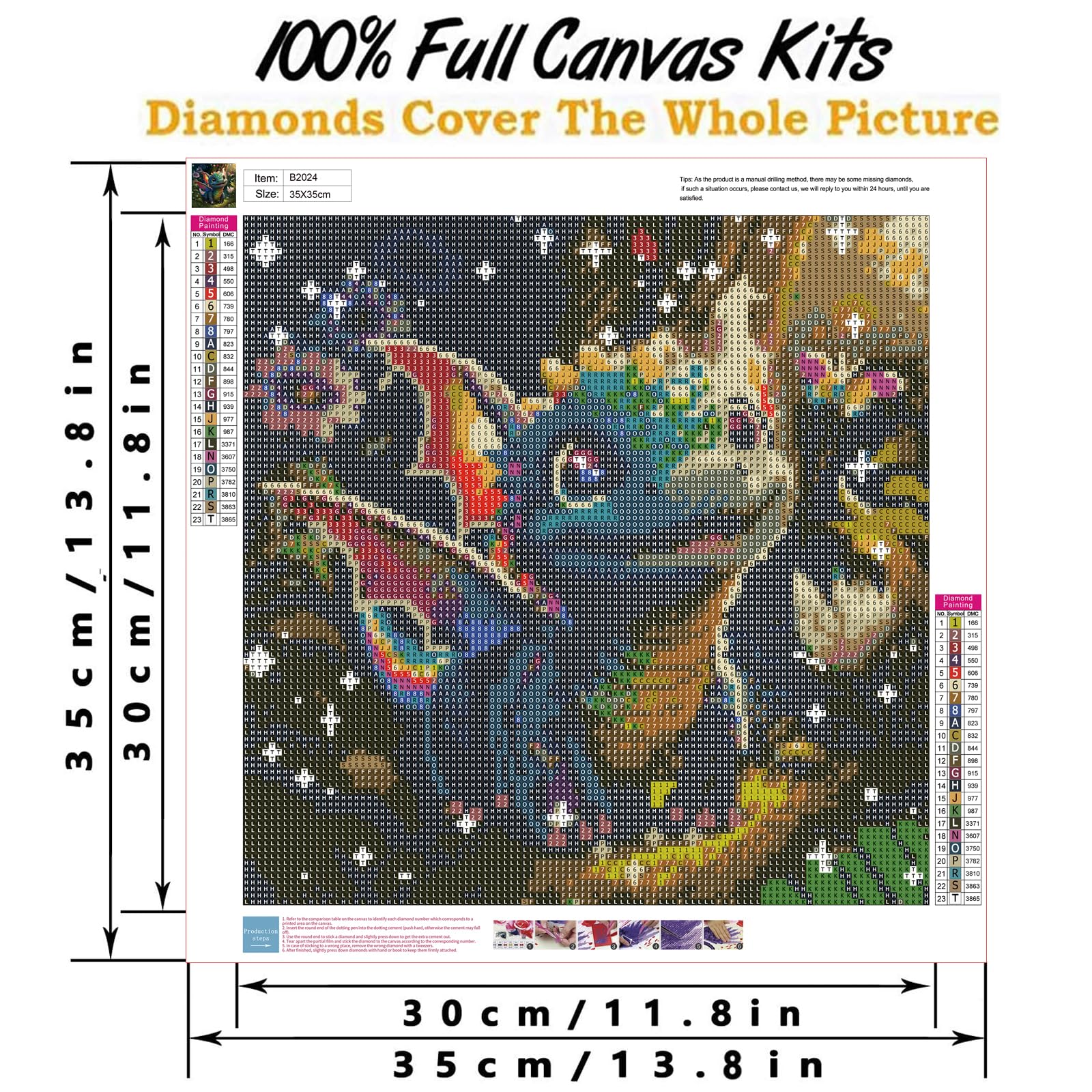 5D DIY Dragon Diamond Painting Kit for Adults - Full Drill Diamond Art Home Wall Decor 14x14 Inch | Perfect for Relaxation, Stress Relief & Unique Gift Idea
