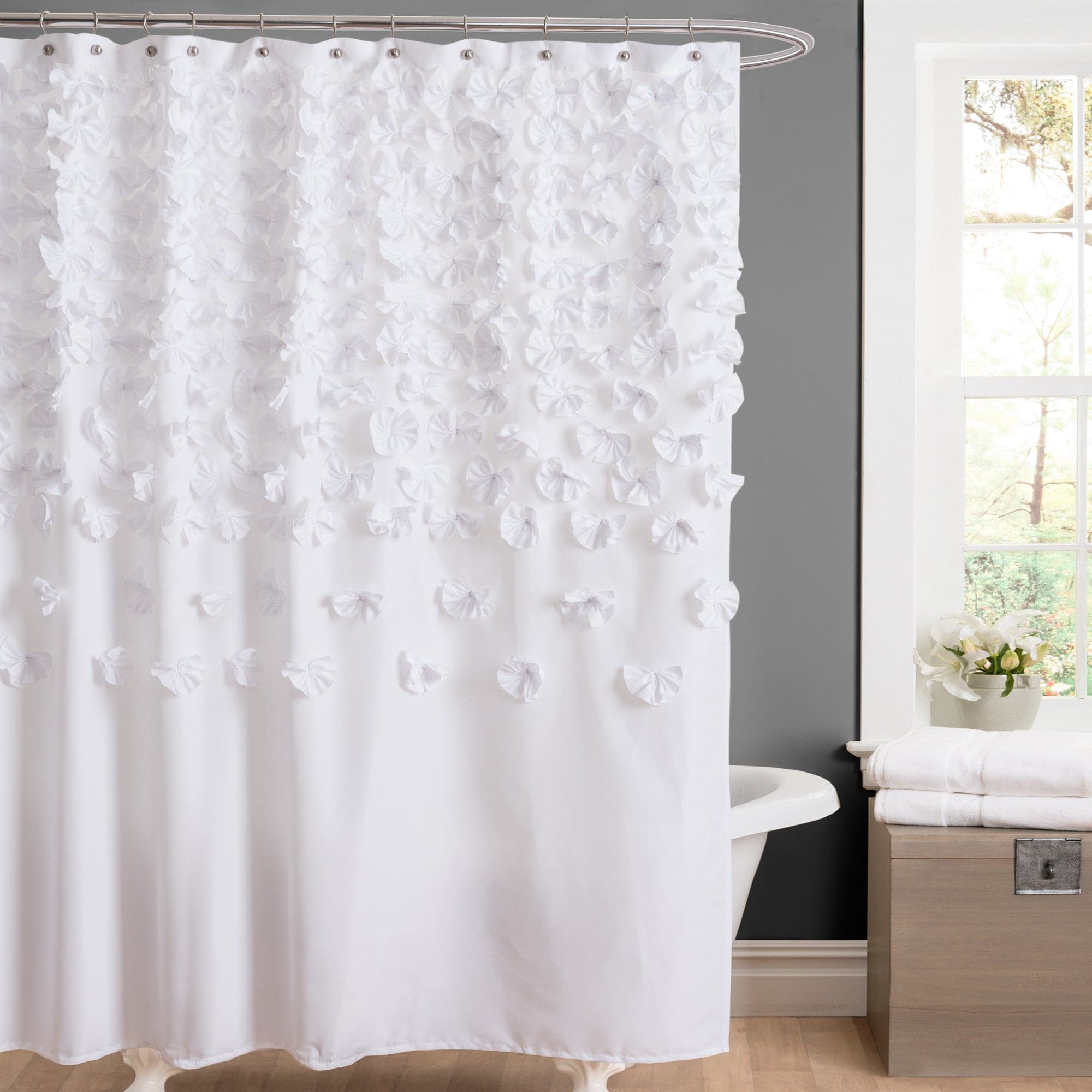Lucia Waterproof Shower Curtain - Elegant Bathroom Decor for Modern Homes | Perfect for Bathrooms, Dorms & Apartments