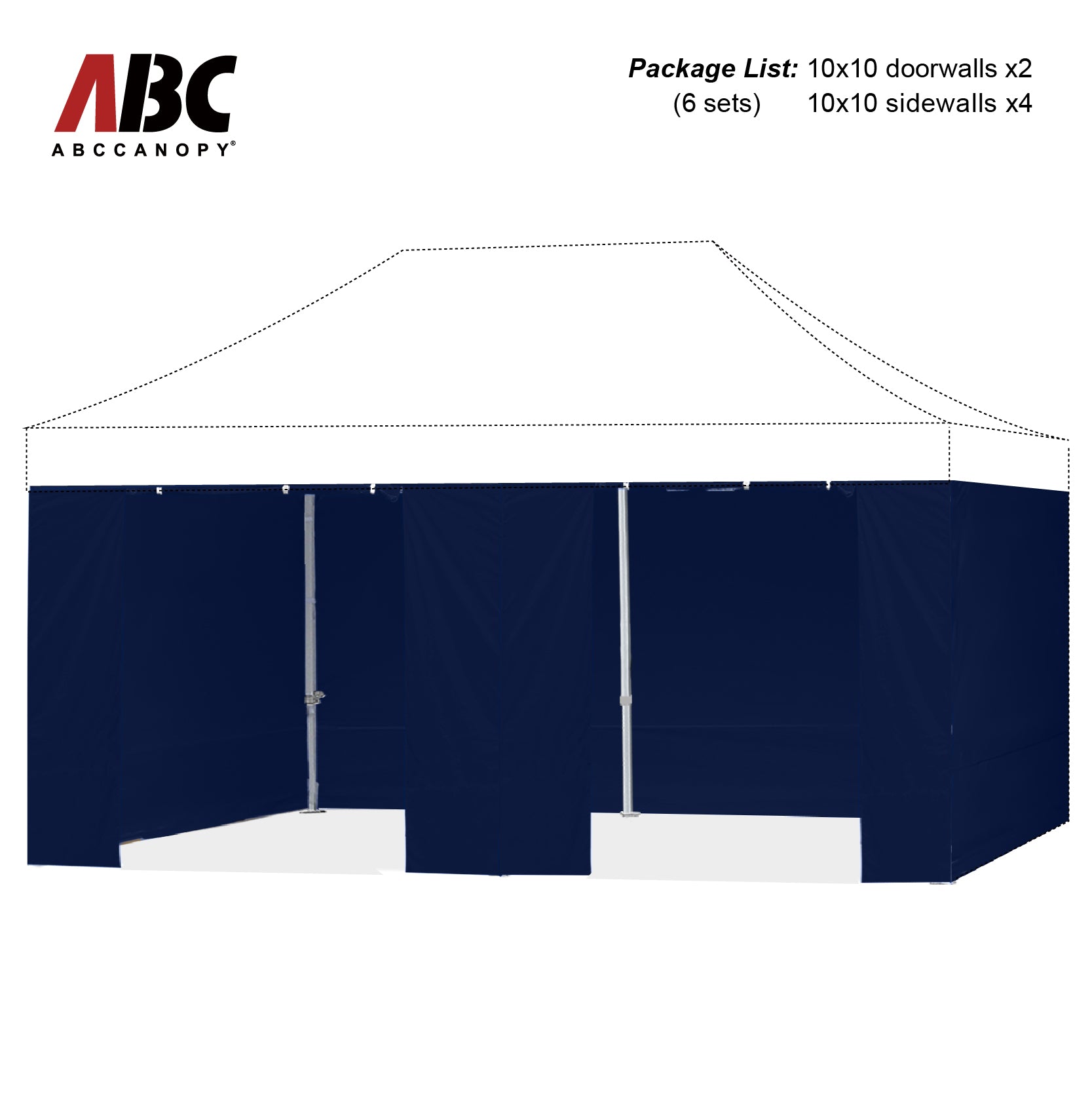 ABCCANOPY Horizontal Velcro Sidewall for 10x10/10x15/10x20 Canopy Tents - Heavy Duty Waterproof Outdoor Shelter Accessories - Perfect for Camping, Parties, and Outdoor Events