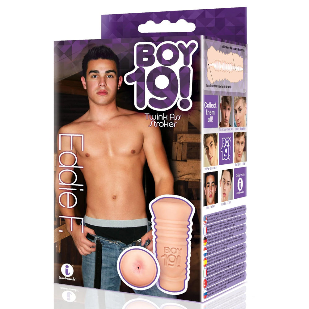Eddie F. Twink Anal Stroker for Men - Realistic Male Masturbator Toy - Perfect for Solo Play & Couples Fun