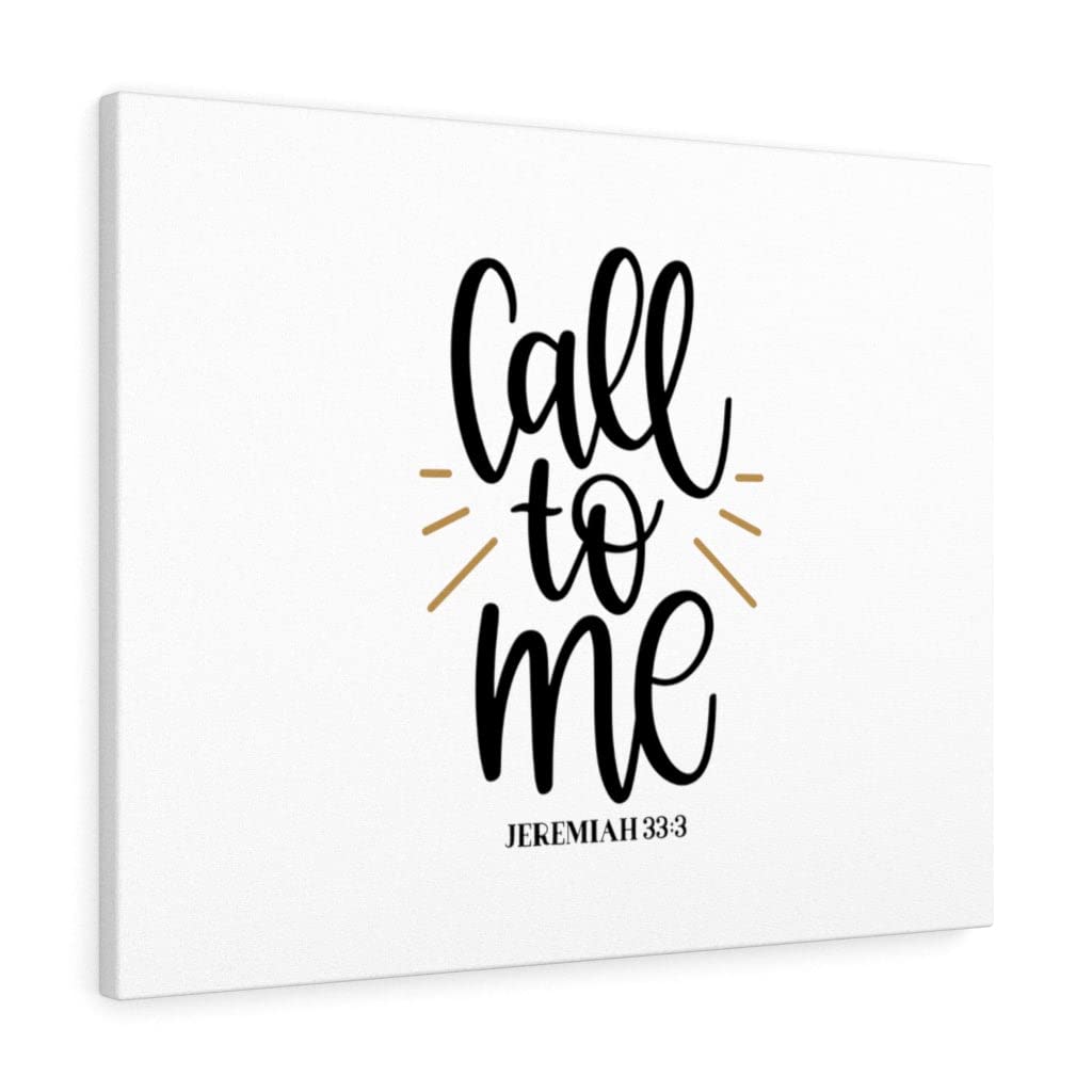 Christian Wall Art with Bible Verse - Jeremiah 33:3 'Call to Me' Scripture Print | Ready to Hang Inspirational Home Decor for Living Room, Bedroom & Office | Perfect Gift for Religious Holidays & Housewarming
