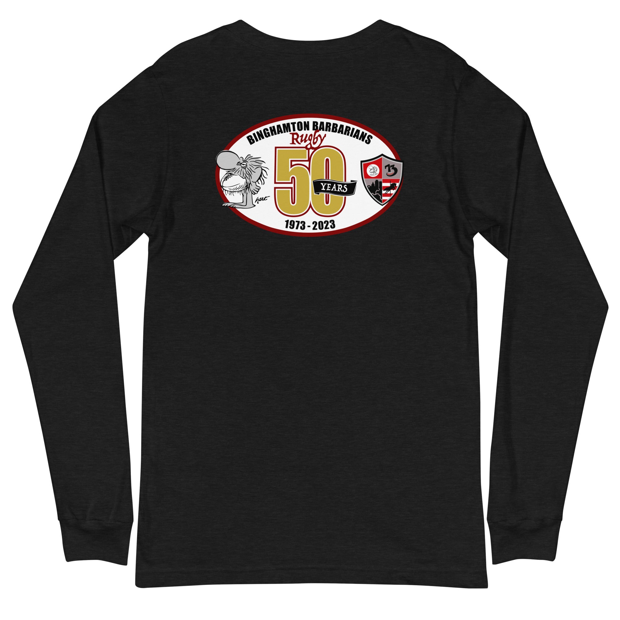 Binghamton Barbarians Long Sleeve T-Shirt - Men's Comfortable Cotton Crewneck Tee for Sports, Casual Wear & Fan Apparel