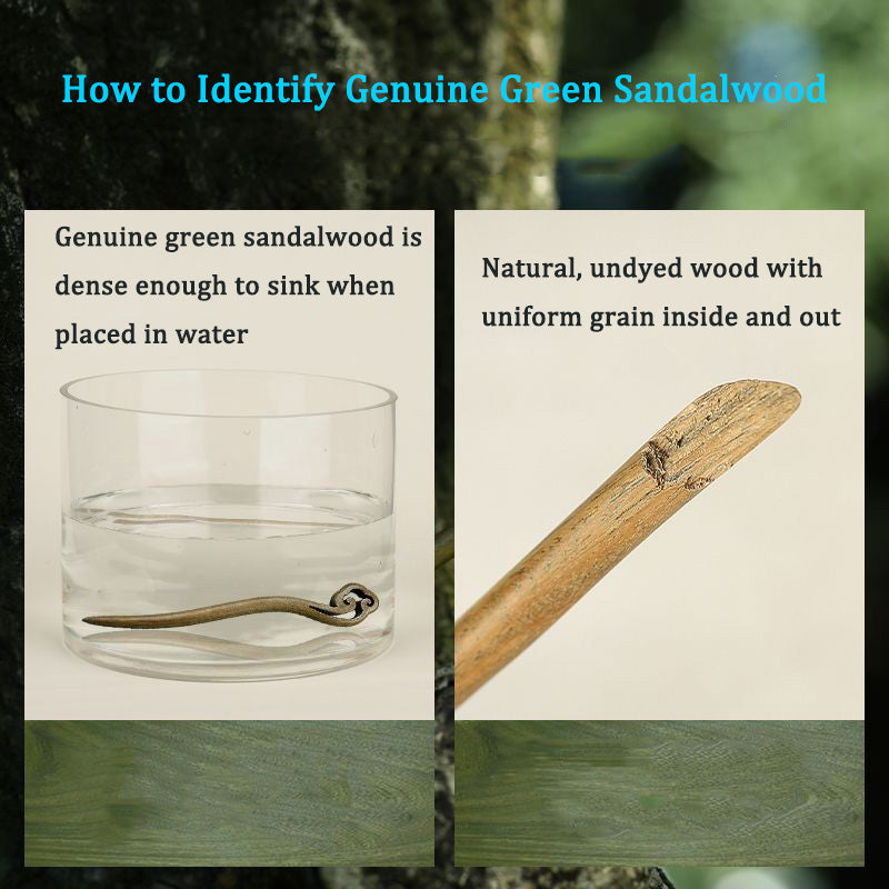 Handmade Green Sandalwood Hair Stick - 18cm Wooden Hair Pin for Women | Natural Fragrant Finish | Perfect for Updos, Bun Hairstyles & Traditional Chinese Fashion
