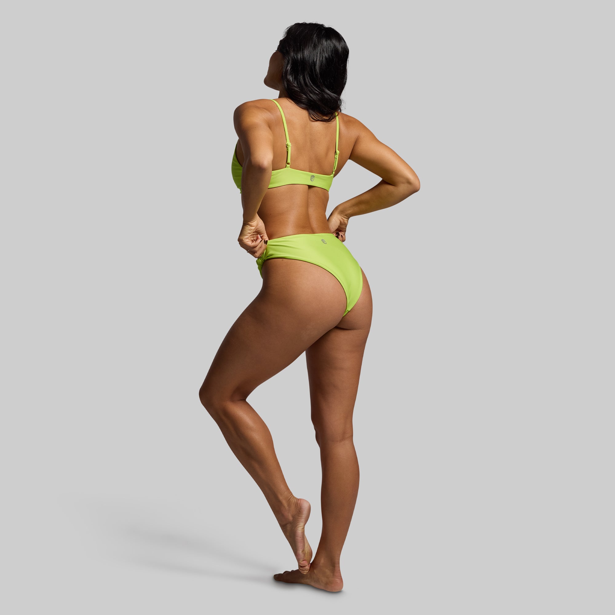 Solstice Bikini Set - Women's Two Piece Swimsuit in Lime Green for Beach, Pool & Summer Vacation | High Waist Bikini Top & Bottom