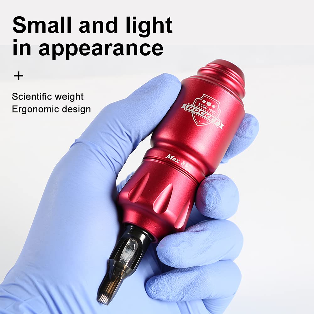 Professional Mini Tattoo Machine Kit - Portable Orange Tattoo Pen for Beginners & Artists | Perfect for Home Tattooing, Practice Skin & Small Designs