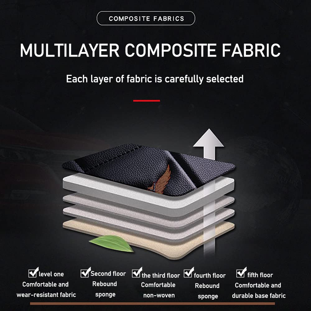 Universal Fit PU Leather Car Seat Covers for Toyota Camry Hybrid 2007-2025 - Full Set with Headrest & Back Pillow in Black & Coffee Line | Durable Auto Interior Protection for Daily Commute & Road Trips