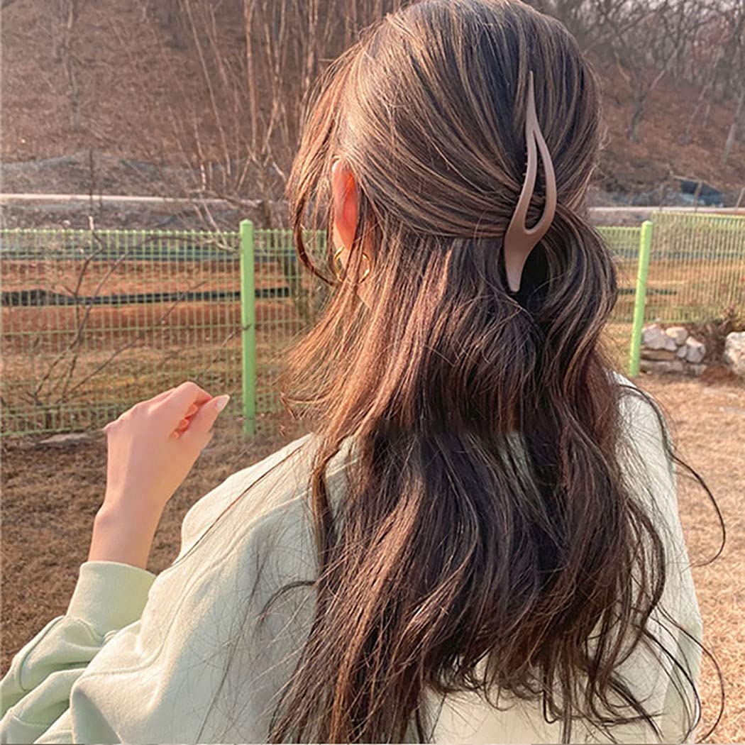 Licogel 6PCS Matte Duckbill Barrettes - Large Non-Slip Hair Clips for Women & Girls, Unique Simple Hair Accessories for School, Work, Party & Daily Styling