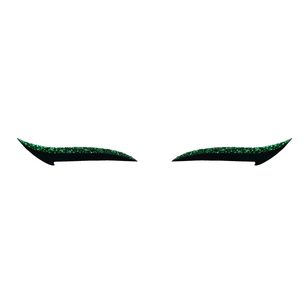 Comet Busters Glitter Dark Green Eyeliner Stickers (EYE015) - Waterproof Eye Makeup for Parties, Halloween & Cosplay