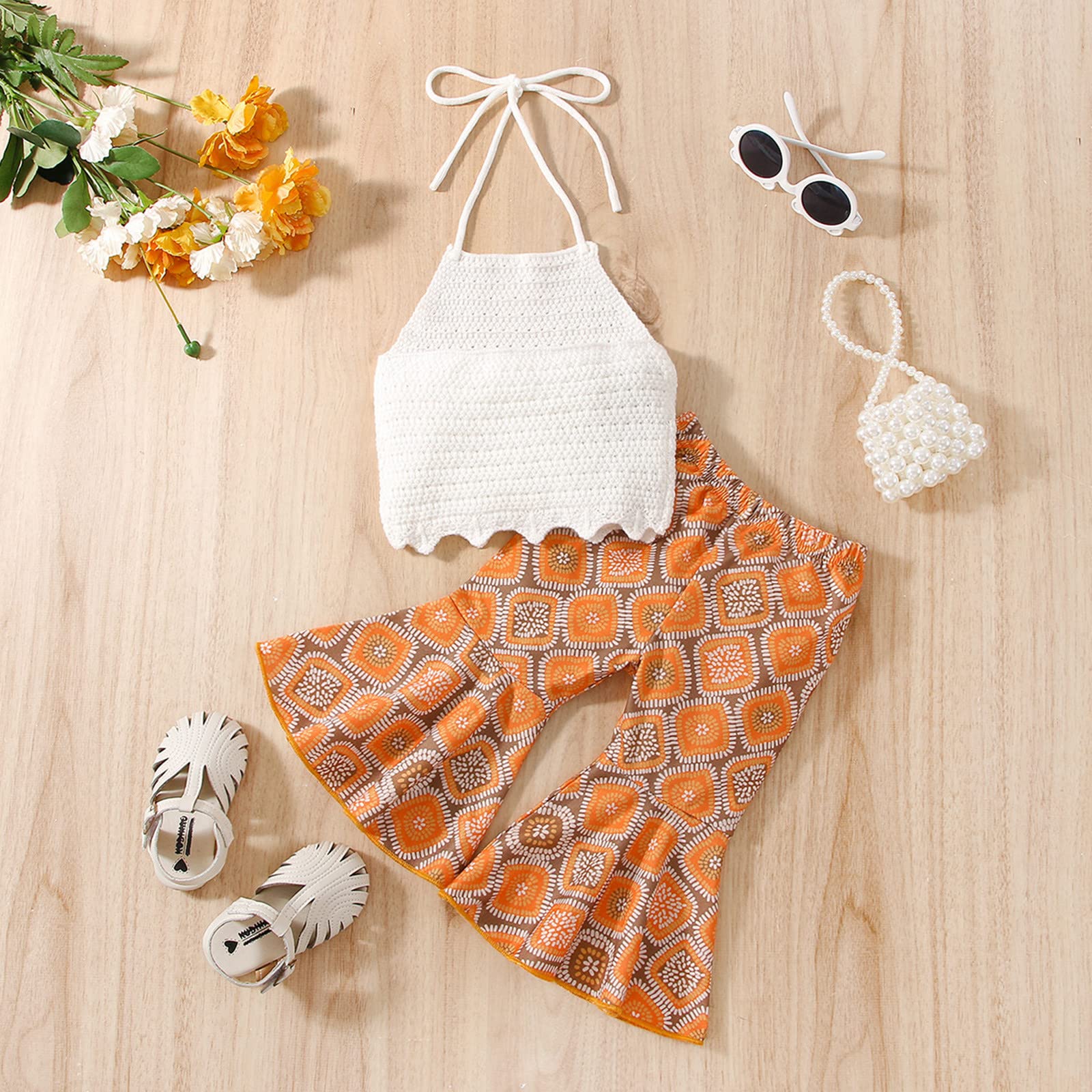 Girls Infant Summer Clothes - Toddler Casual Sleeveless Top for Beach & Outdoor Play (White, 6-12 Months) - Perfect for Warm Weather, Vacation & Family Outings