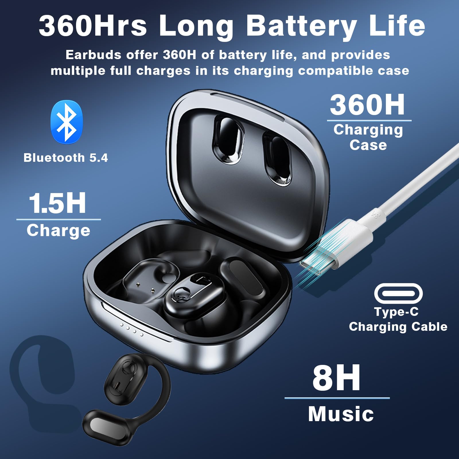**AI Language Translator Earbuds – Real-Time 144+ Language Translation Headphones with App, Bluetooth Wireless for iOS & Android – Perfect for Travel, Business & Multilingual Conversations (Black)**
