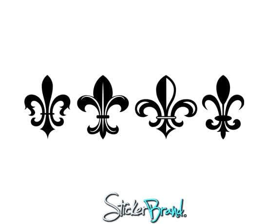 French Fleur De Lys Vinyl Wall Decal Sticker - Elegant Home Decor for Living Room, Bedroom & Nursery - Self-Adhesive Removable Wall Art #KTudor110