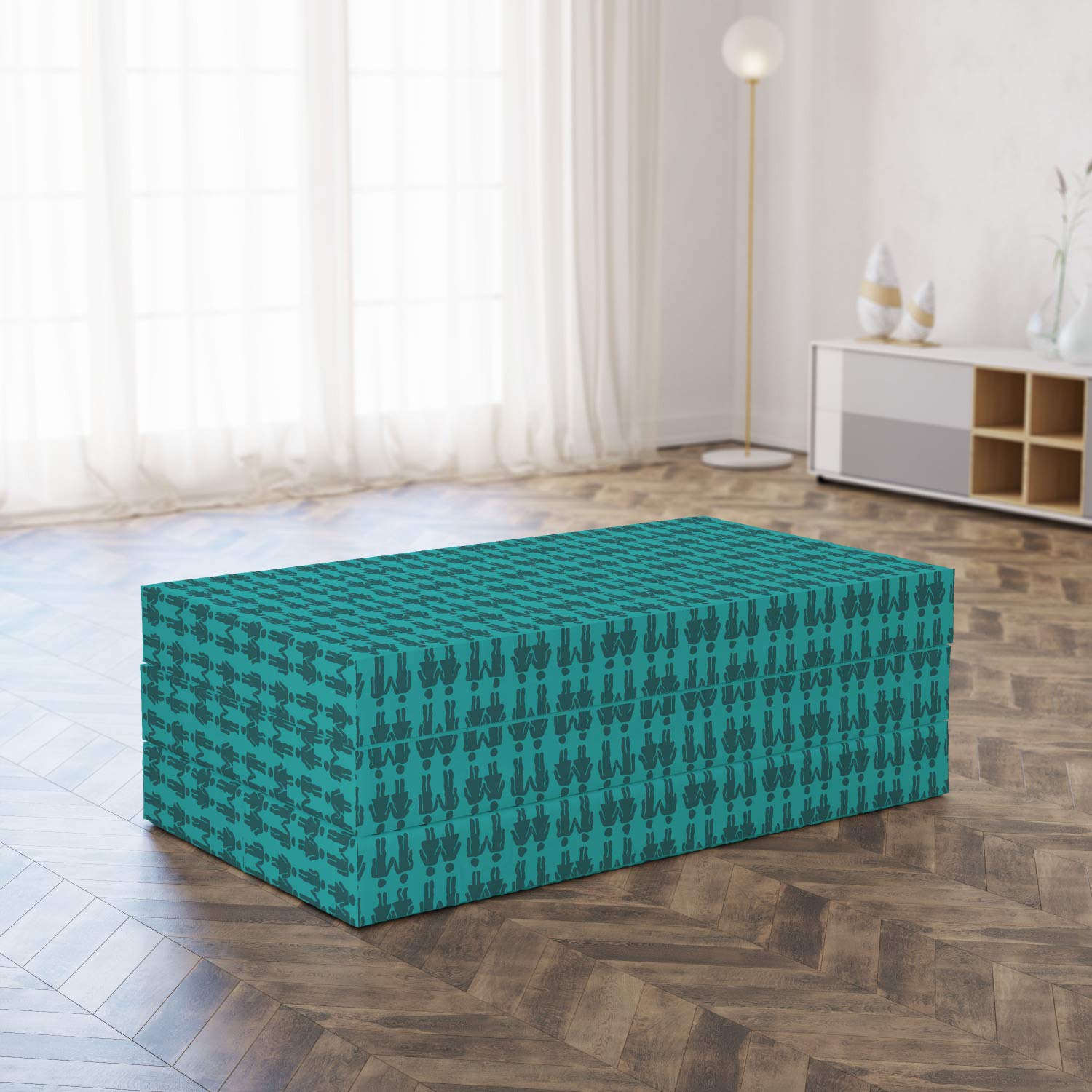 Ambesonne Pride Day Foldable Mattress - LGBT Couple Design, 78.7