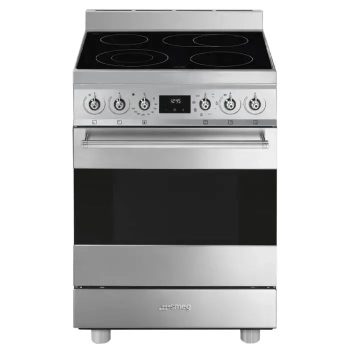 Smeg 60cm Classic Ceramic Freestanding Cooker - Stainless Steel Finish | Professional Gas Range for Home Kitchen | Perfect for Baking, Roasting & Family Cooking