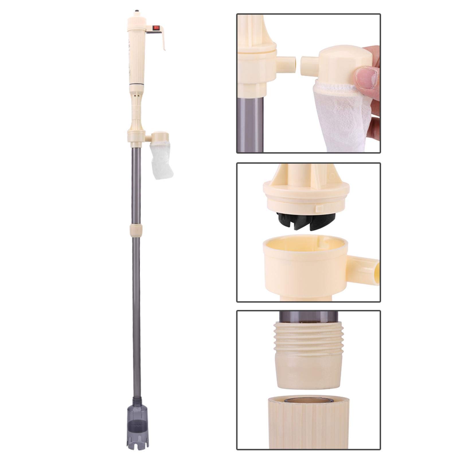 Battery-Operated Aquarium Gravel Vacuum Cleaner - Electric Water Changer for Fish Tank Maintenance | Perfect for Cleaning Sand, Debris & Water Changes in Home Aquariums