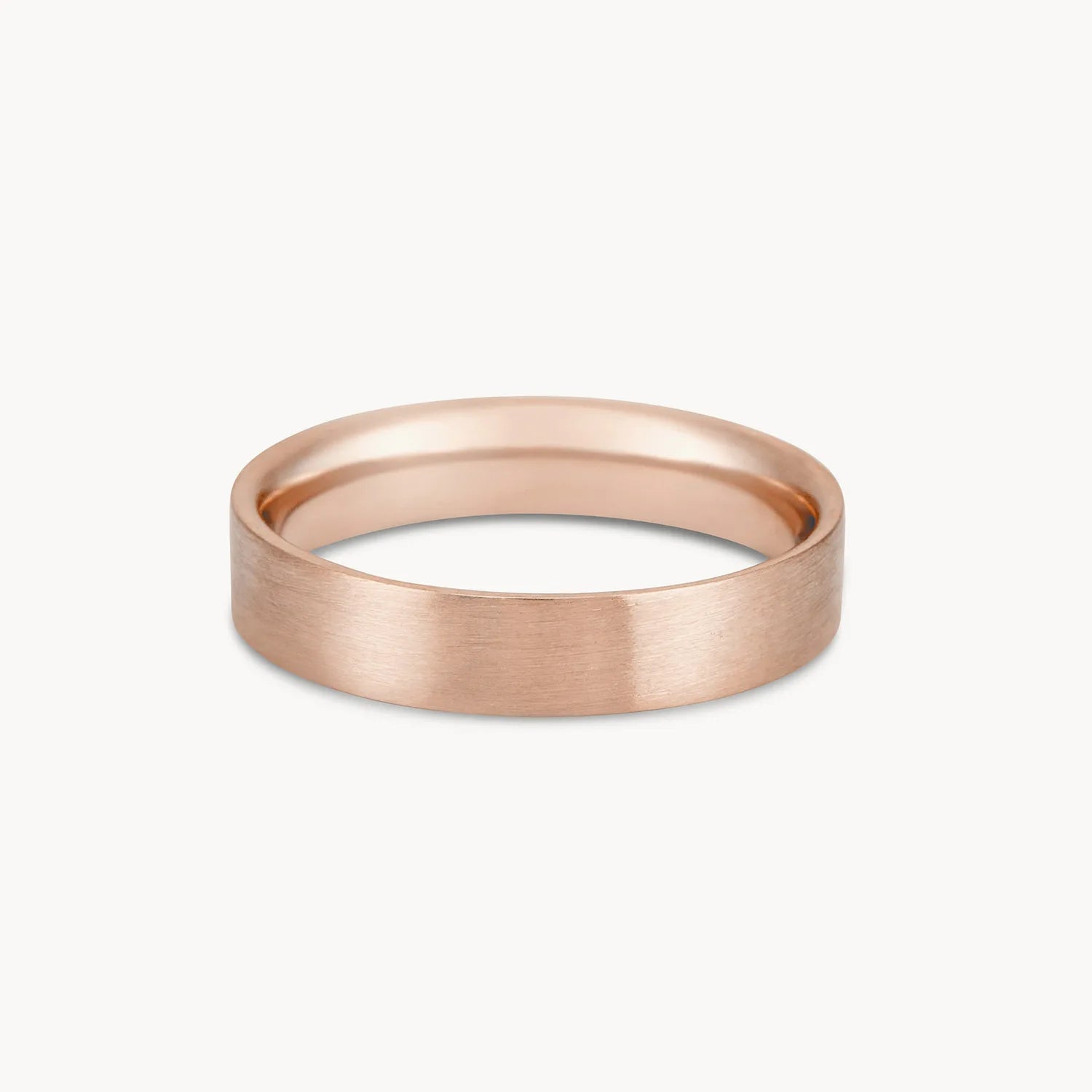 14K Rose Gold Brushed Everlast Band Ring - Elegant & Durable Wedding Band for Men & Women - Perfect for Anniversaries, Engagements & Everyday Wear