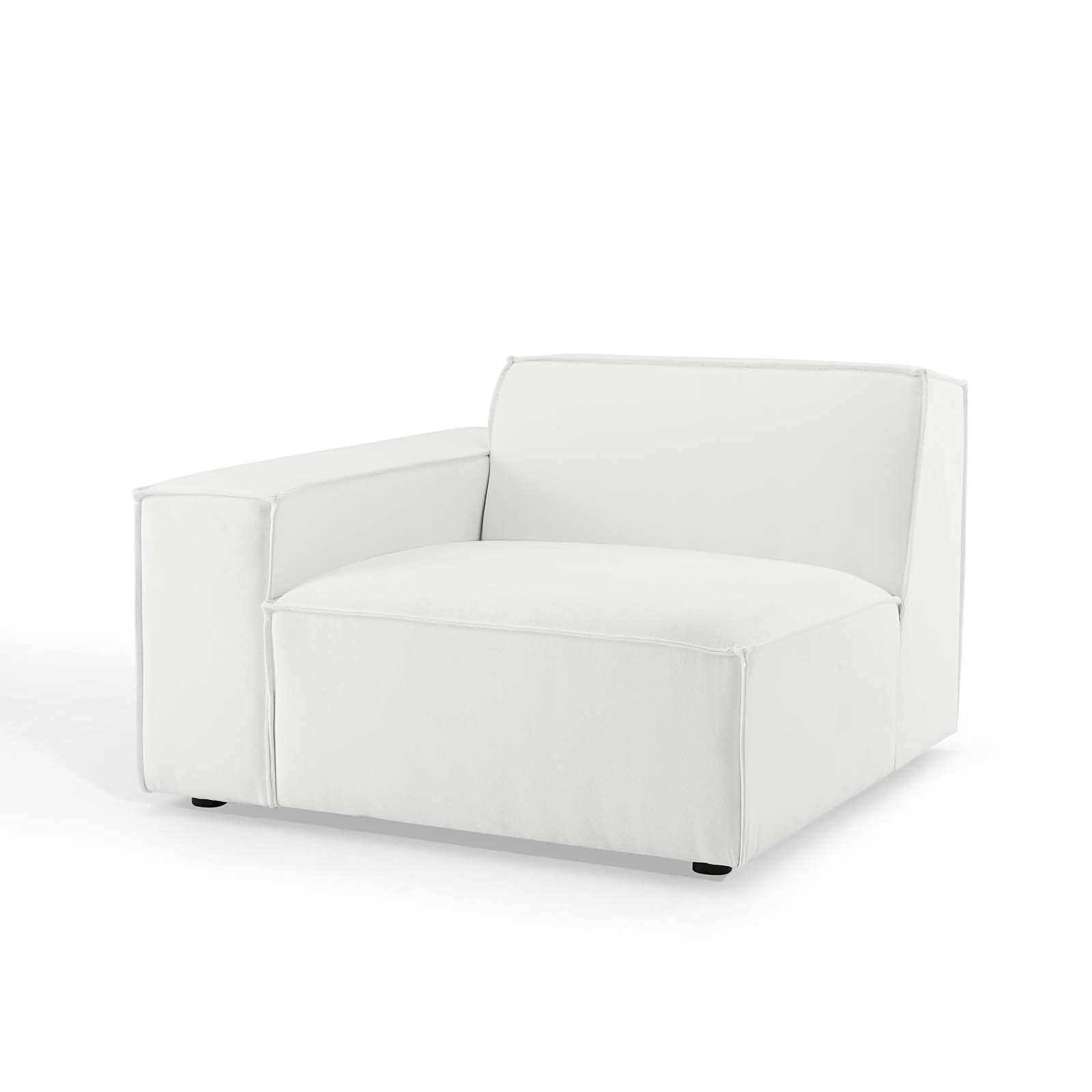 Modern White Fabric Sectional Sofa Set - Contemporary Living Room Couch for Home, Lounge, Hotel Lobby & Hospitality Spaces - Perfect for Family Gatherings, Relaxing & Stylish Interior Decor
