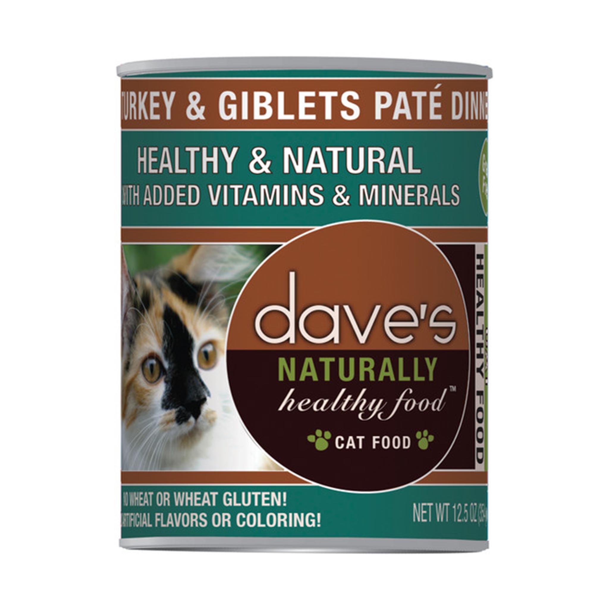 Dave's Pet Food Naturally Healthy Turkey & Giblets Paté Dinner - Grain-Free Wet Cat Food for Adult Cats - Perfect for Picky Eaters & Sensitive Stomachs - Great for Mealtime, Travel & Special Occasions