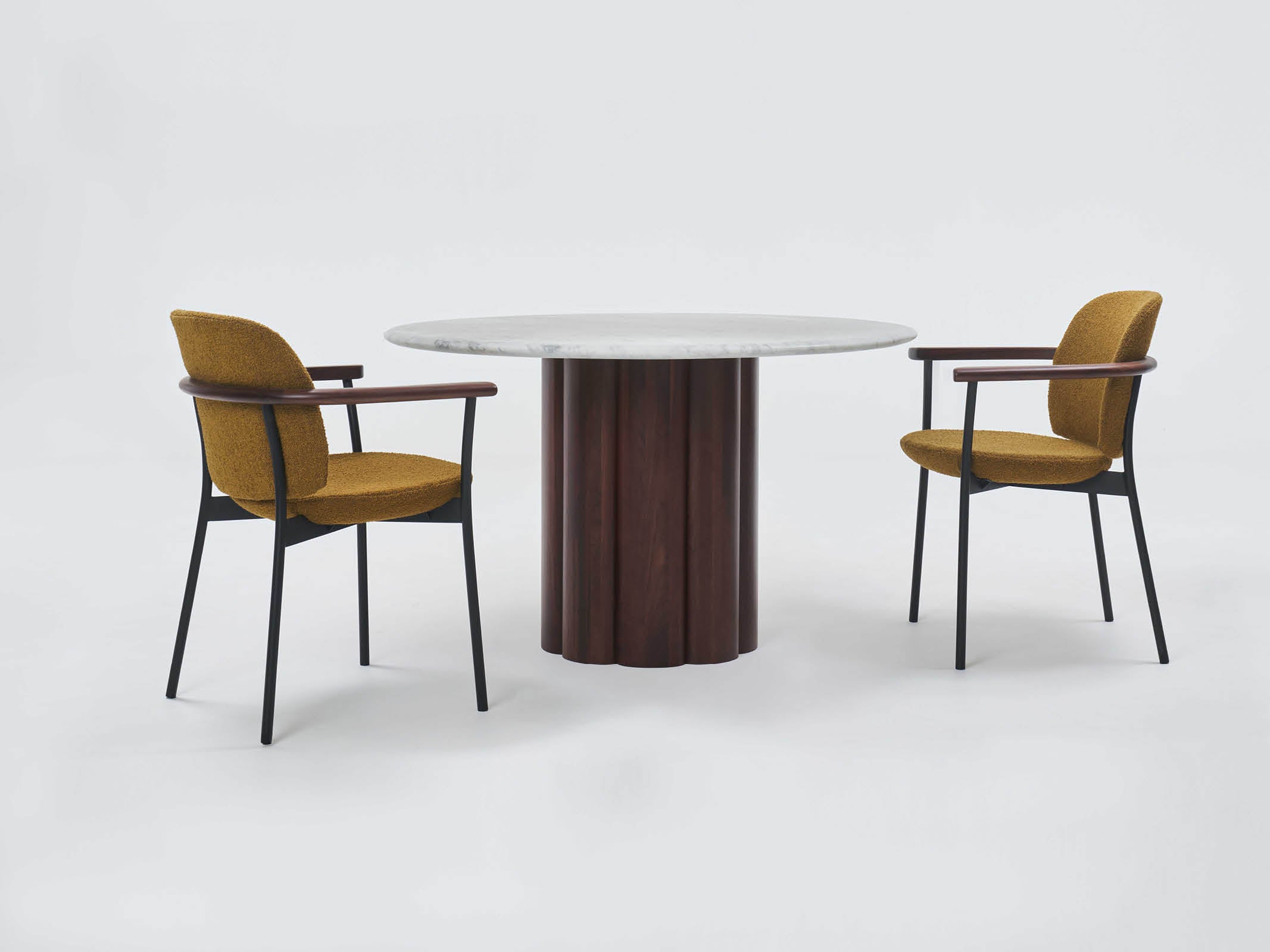 Round Dining Table - Modern Wooden Kitchen Table for 4-6 People | Perfect for Small Spaces, Breakfast Nook & Family Meals