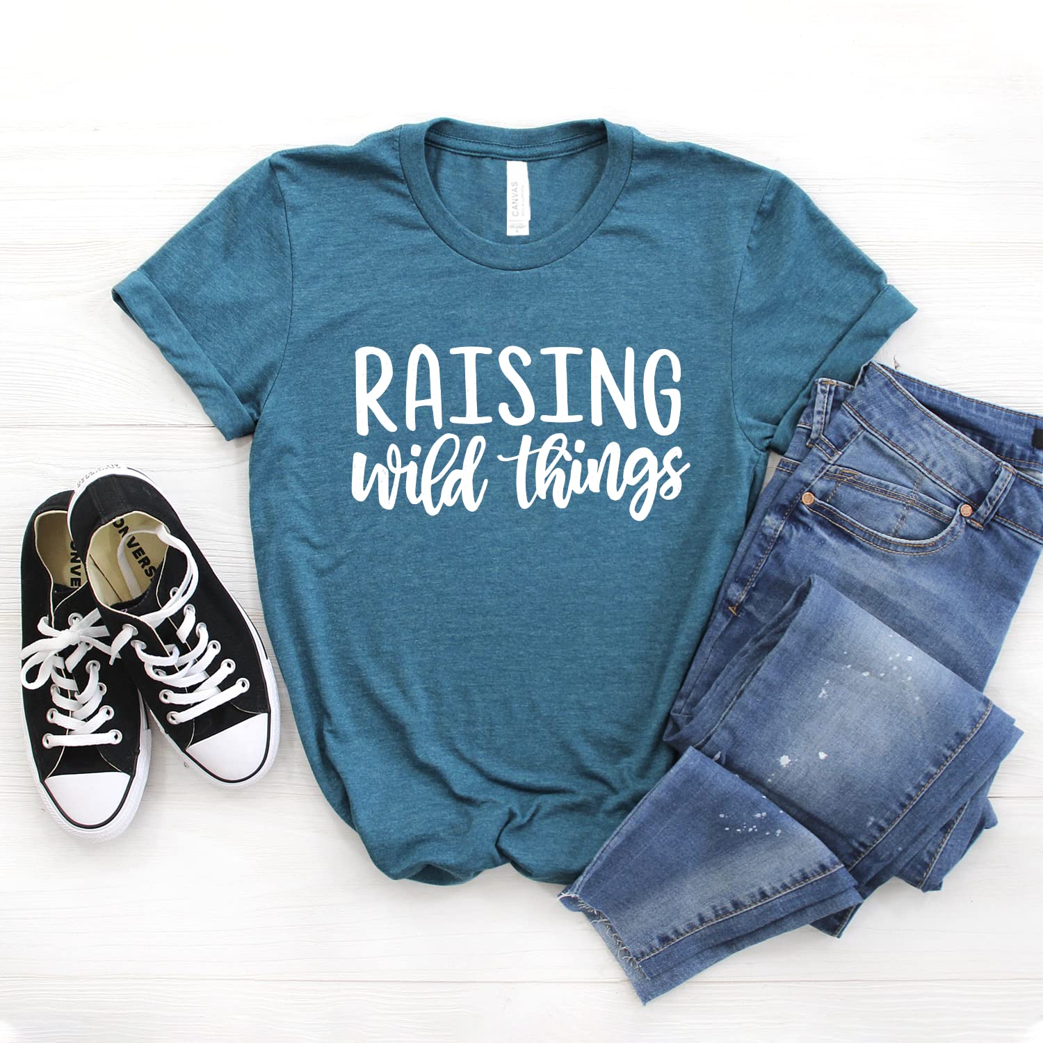 Wildlife Mama Bear Shirt - Soft Unisex T-Shirt for Moms - Raising Wild Things Tee - Support Wildlife Conservation - Comfortable & Stylish for Everyday Wear, Outdoor Adventures & Wildlife Events