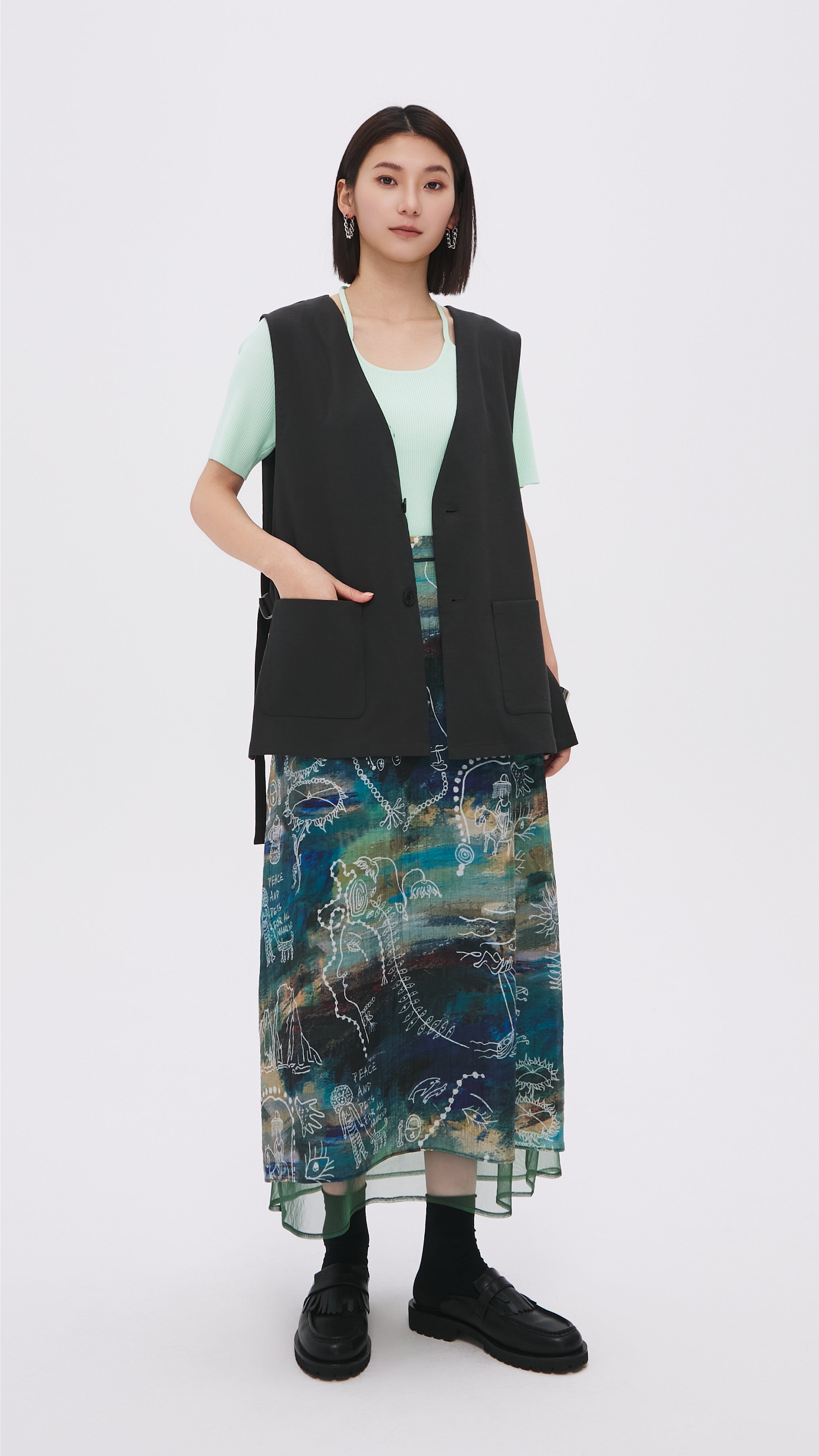 Stylish Waistcoat with Side Slits for Men & Women - Trendy Formal & Casual Vest for Office, Wedding & Everyday Wear