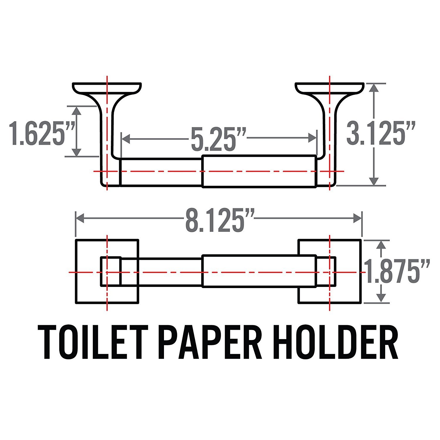 Randall Series Brushed Nickel Toilet Paper Holder - Modern Bathroom Accessory for Home & Hotel Use