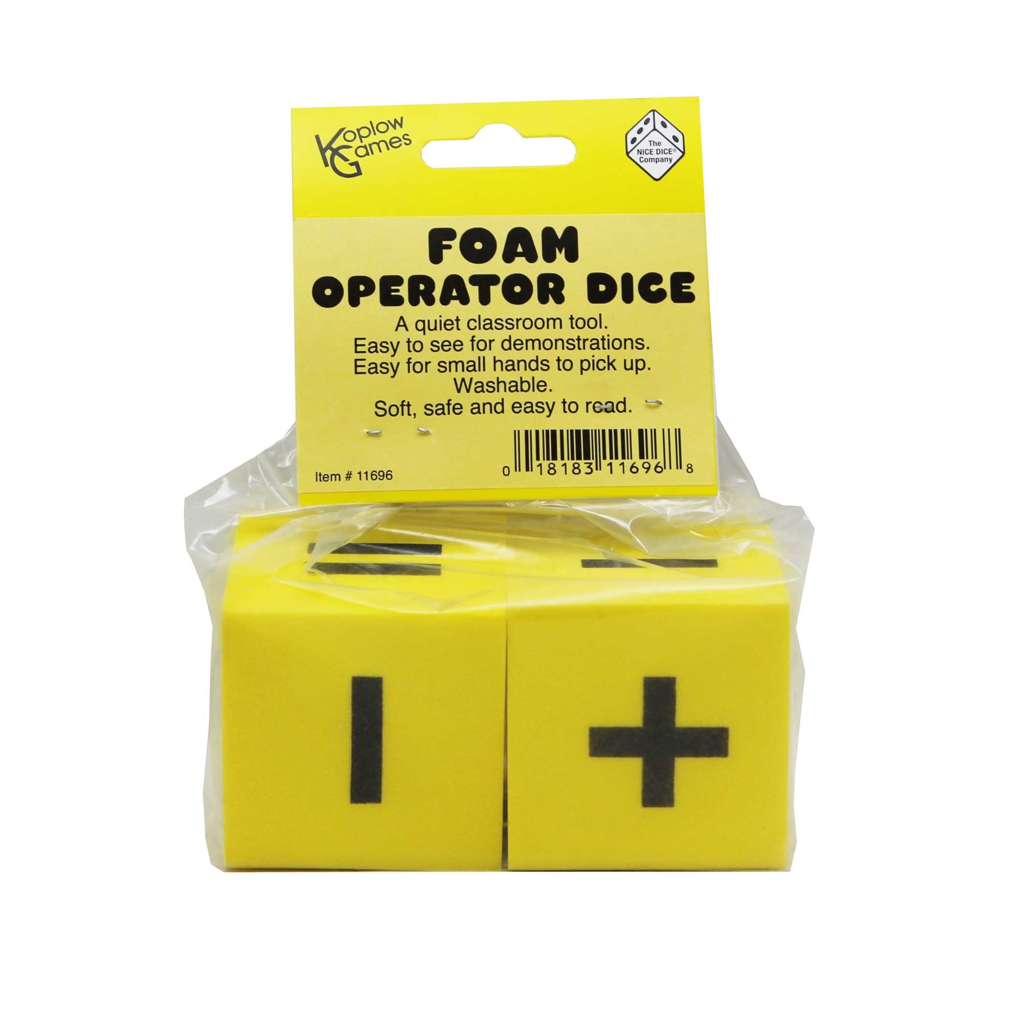 Koplow Games KOP11696 Soft Foam Dice Set for Classroom, Board Games, and Math Activities - Safe and Quiet for Kids and Teachers