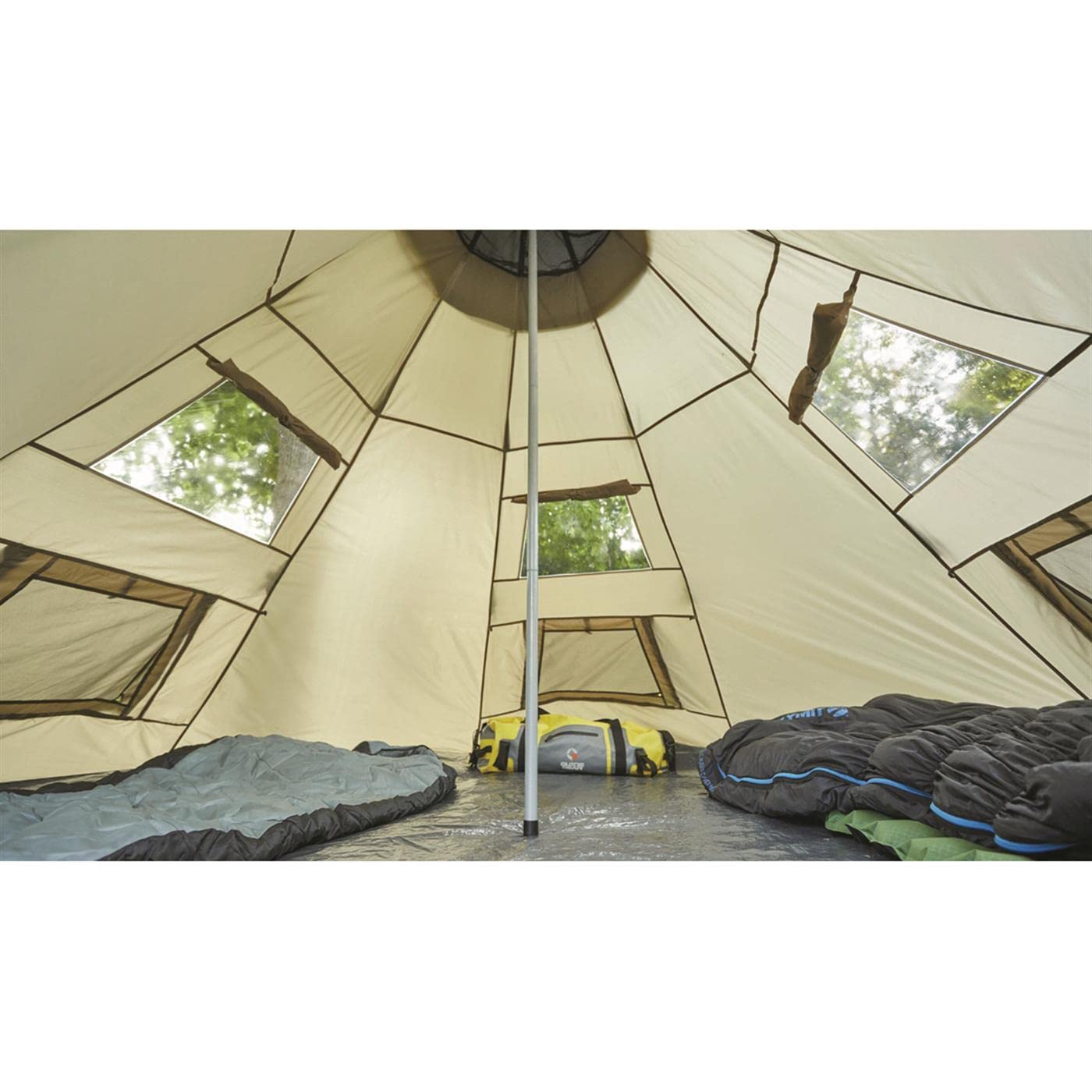 Guide Gear 10' x 10' Instant Set-Up Teepee Tent for Adults - Waterproof 4-Season Camping Tent for 2-Person Backpacking, Hiking & Outdoor Adventures - Perfect for Campgrounds, Festivals & Wilderness Exploration