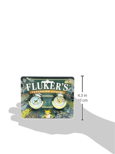 Fluker's Terrarium Gauges Combo Pack - Digital Hygrometer & Thermometer for Reptile Tanks, Accurate Humidity & Temperature Monitoring - Ideal for Bearded Dragon, Gecko, Snake & Amphibian Habitats