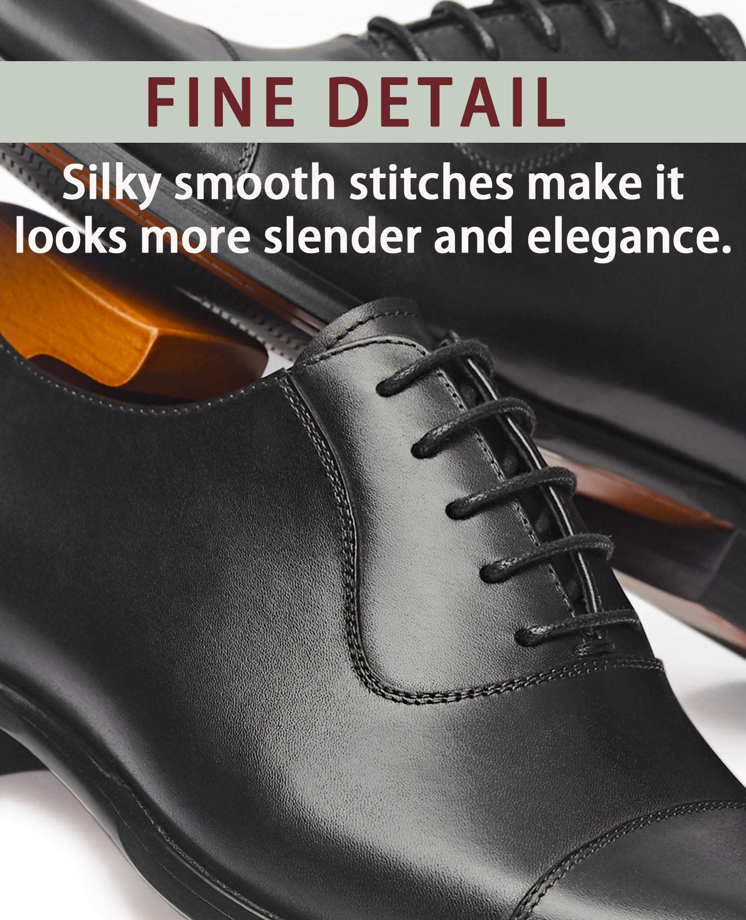 Men's Leather Oxford Dress Shoes - Formal Business Shoes for Work, Office & Special Occasions
