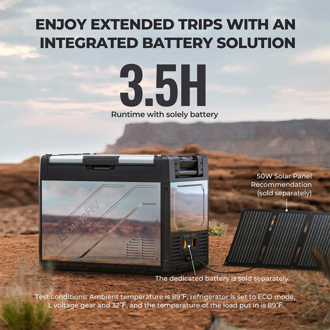 BougeRV Rocky 69QT Dual Zone 12V Portable Car Refrigerator - Perfect for Camping, Road Trips, and RV Adventures