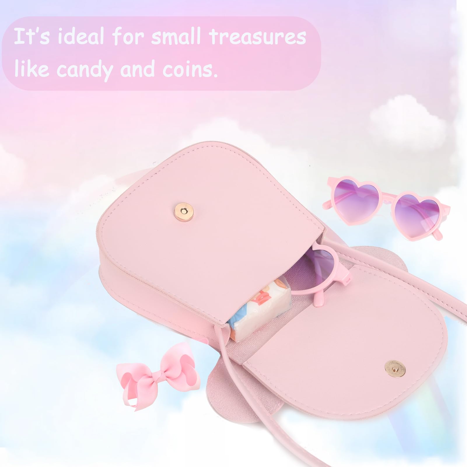 Girls Toddler Purse - Cute Mouse Crossbody Bag & Wallet Set for Little Girls | Perfect Birthday Gift for 2-5 Year Olds | Playtime, Dress-Up & Pretend Shopping Accessory