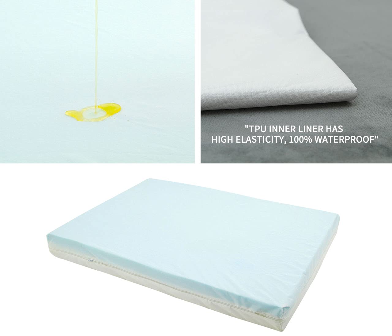 Jumbo Orthopedic Memory Foam Dog Bed for Large Dogs - Cooling Gel, Washable & Waterproof with Removable Cover - Perfect for Crates, Kennels & Home Use