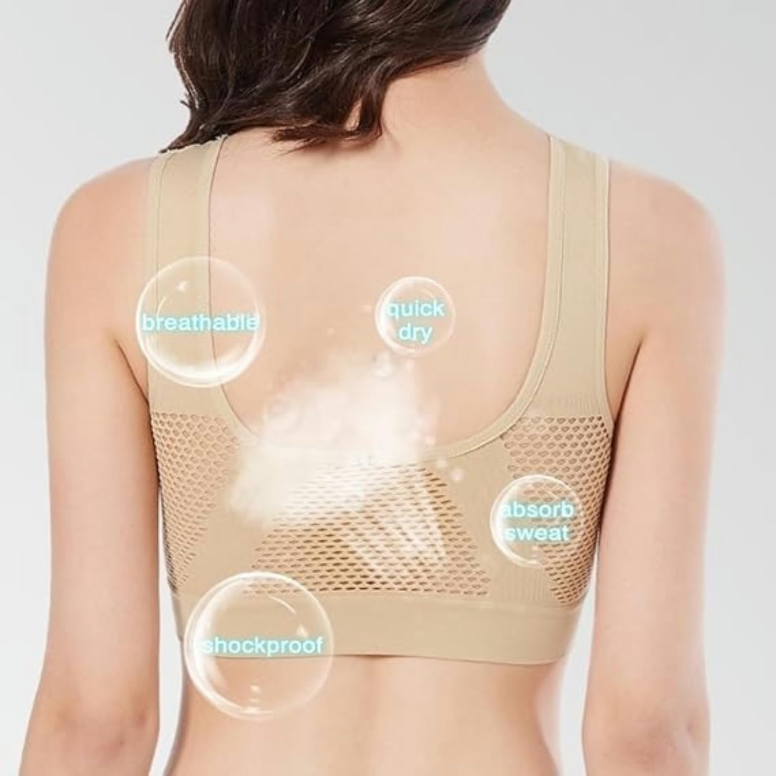 Wirefree Sports Bras for Women - High Impact Support for Large Bust - Gym & Running