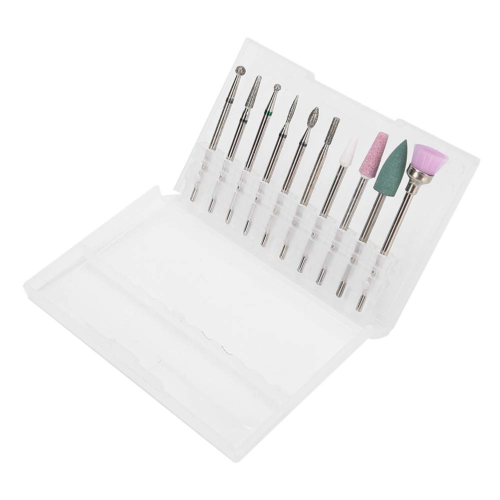 10Pcs Professional Tungsten Steel Nail Drill Bits Set - Manicure & Pedicure Tools for Salon & Home Use - Durable & Precise Nail Art Accessories
