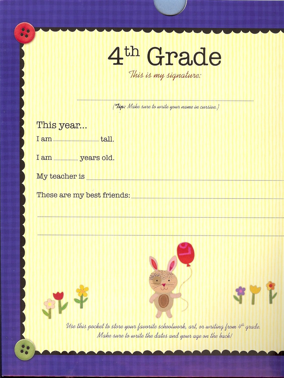 New Seasons School Years Scrapbook Album - Pre-K to 8th Grade Memory Keeper with Pockets | Perfect for Preserving Childhood Photos, Artwork & School Memorabilia