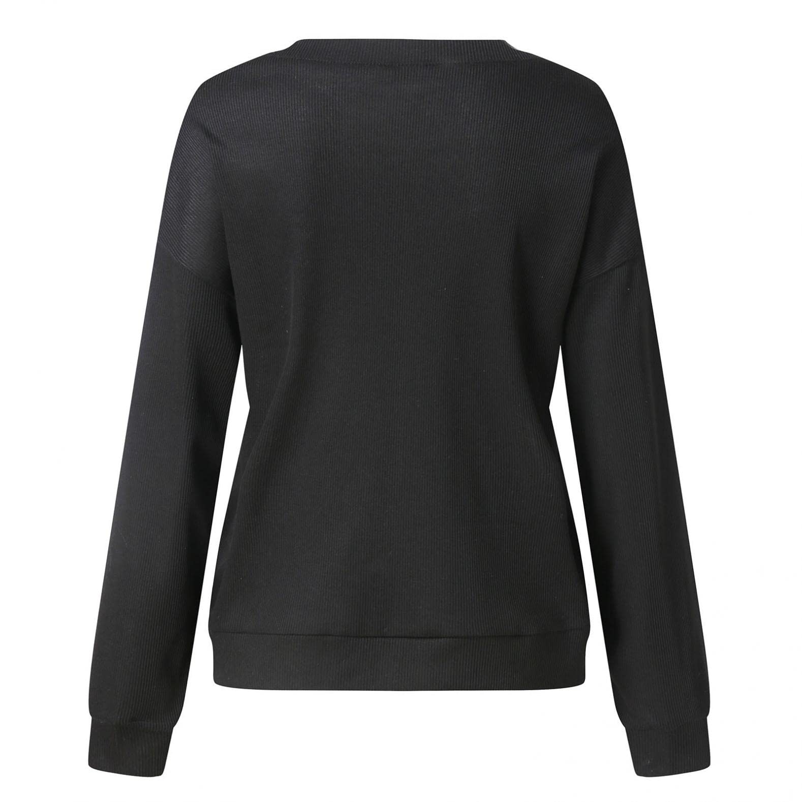 Trendy Waffle Crewneck Sweatshirt for Women & Teen Girls - Loose Fit Long Sleeve Daisy Graphic Casual Blouse | Perfect for School, Weekend Outfits & Layering