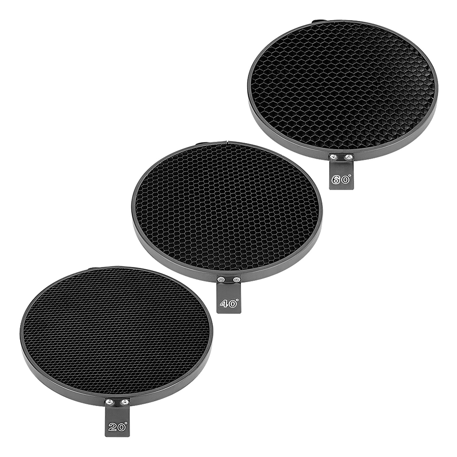 NEEWER 7-Inch Reflector with 20/40/60 Degree Honeycomb Grid - Professional Photography Lighting Modifier for Studio Portraits, Product Shoots & YouTube Videos