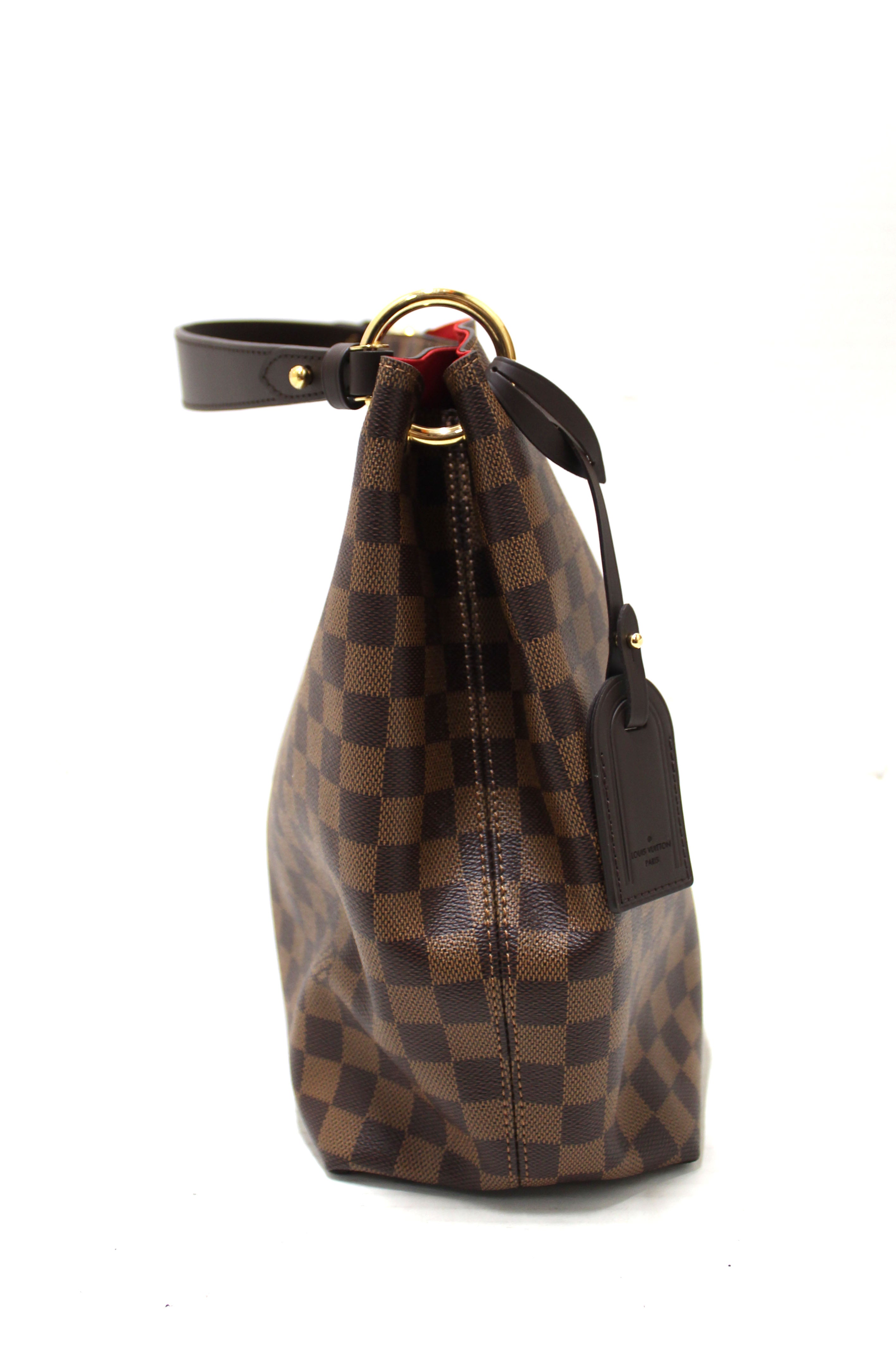 Authentic Louis Vuitton Damier Ebene Graceful MM Hobo Shoulder Bag - Luxury Designer Handbag for Women, Perfect for Work, Travel & Everyday Use