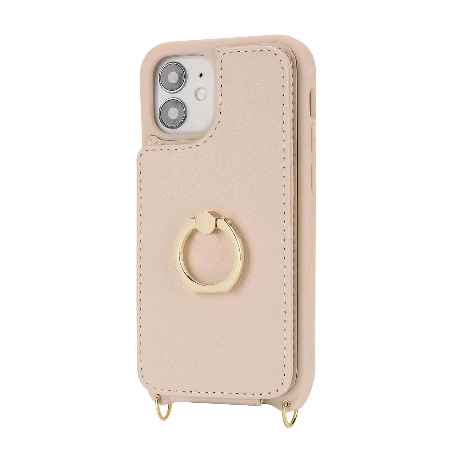 iPhone 12 Mini Wallet Case with Card Holder & Crossbody Strap - 5.4
