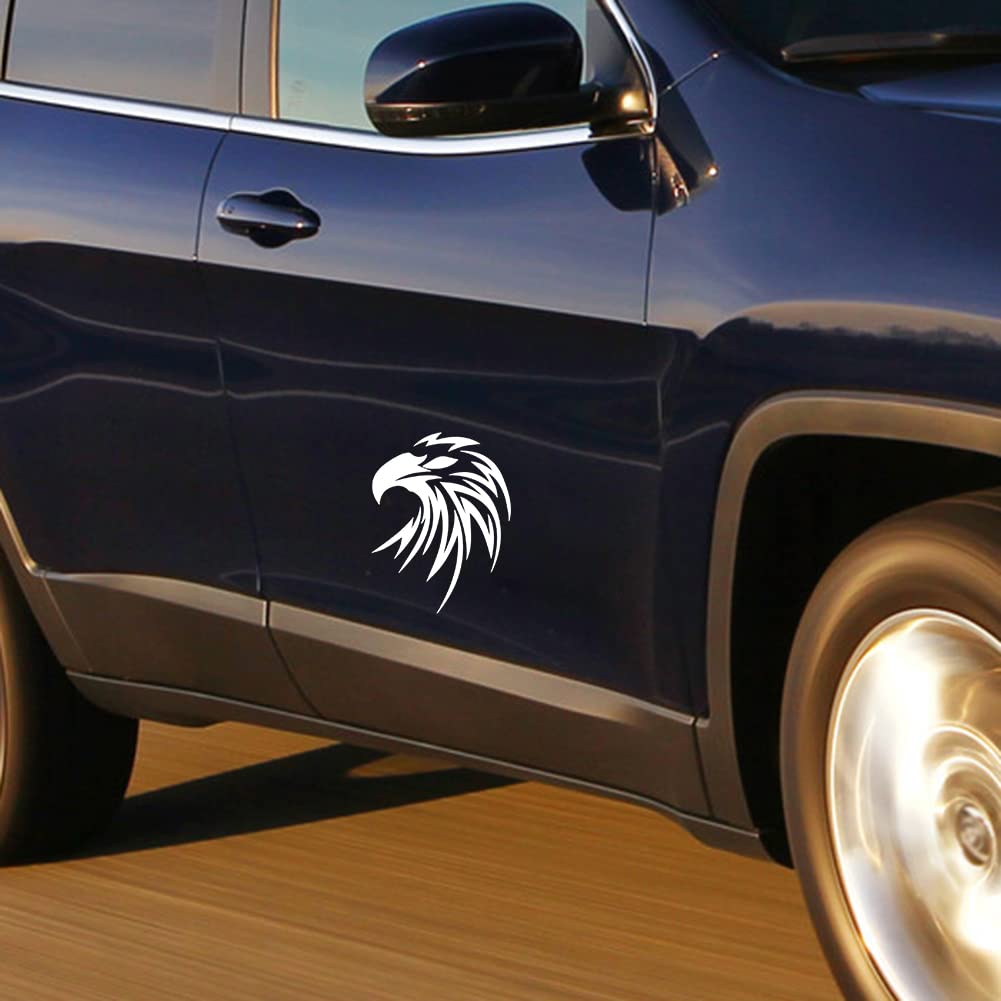 Eagle Car Decal Sticker - 15cm x 11.4cm Removable Wild Animal Design, Hollow Eagle Totem for Vehicle Body Scratch Protection & Decoration - Perfect for Cars, Trucks, Laptops & Windows