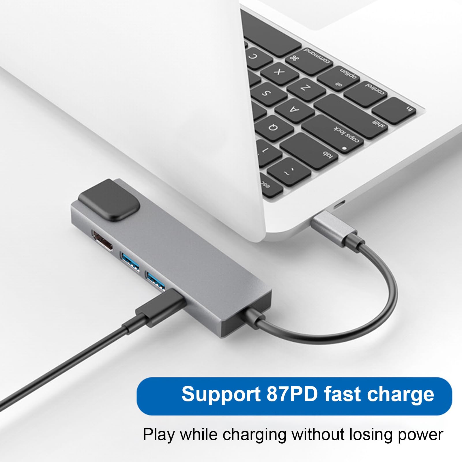 OUKENS 5-in-1 USB C Hub with HDMI, USB 3.0 Ports, 4K HDMI & 100W PD - Aluminum Alloy Multi-Port Adapter for MacBook Pro/Air, iPad Pro, Dell XPS - Perfect for Home Office, Remote Work & Travel