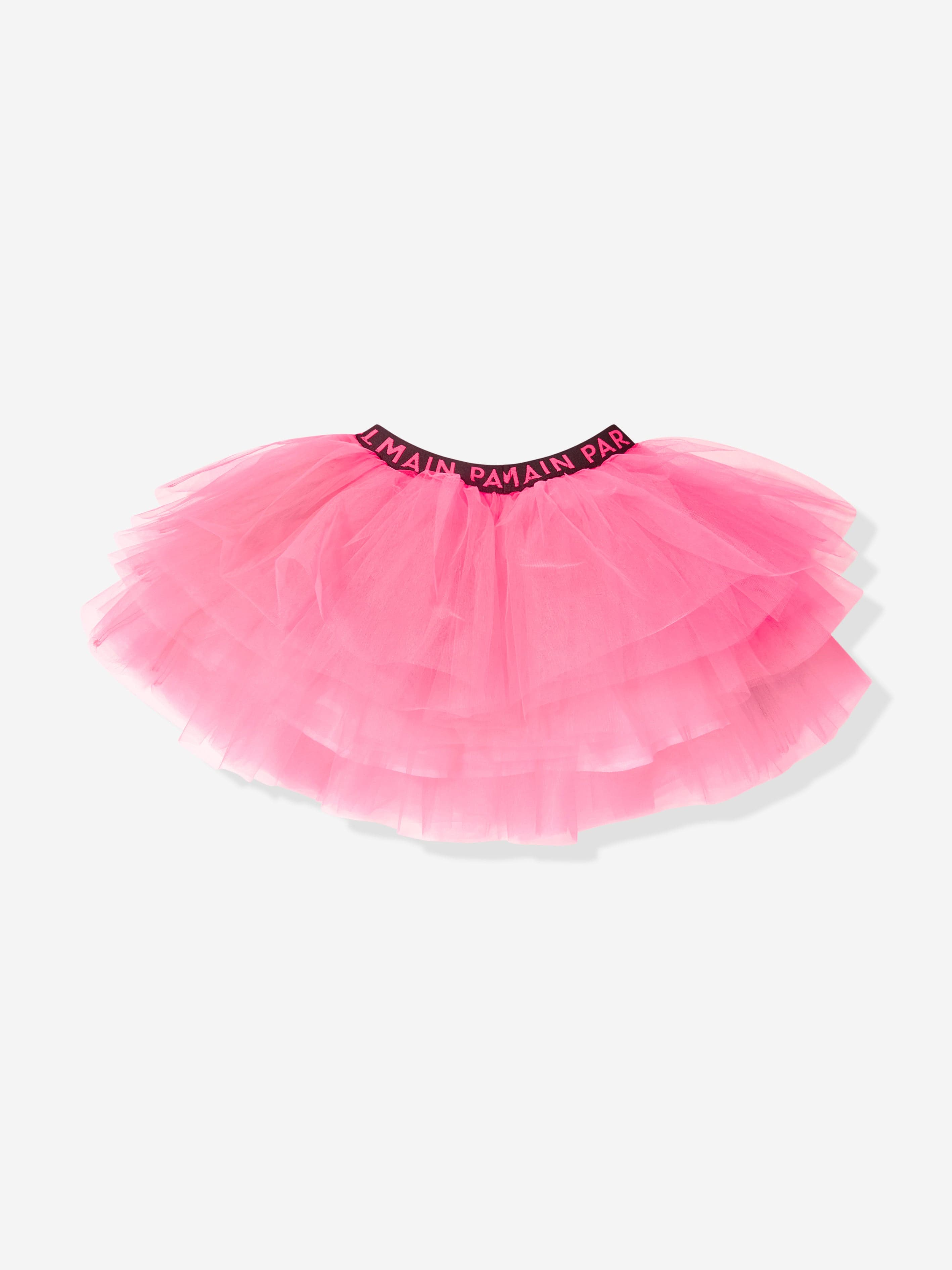 Balmain Girls Pink Tulle Skirt - Elegant Party Dress for Weddings, Birthday Celebrations & Special Occasions