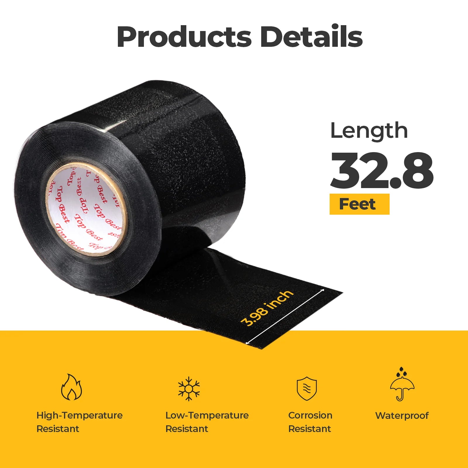 BougeRV 100W Flexible Solar Panel with Waterproof Butyl Rubber Tape (32.8ft) - Perfect for RV, Boat, Camping & Off-Grid Power Supply