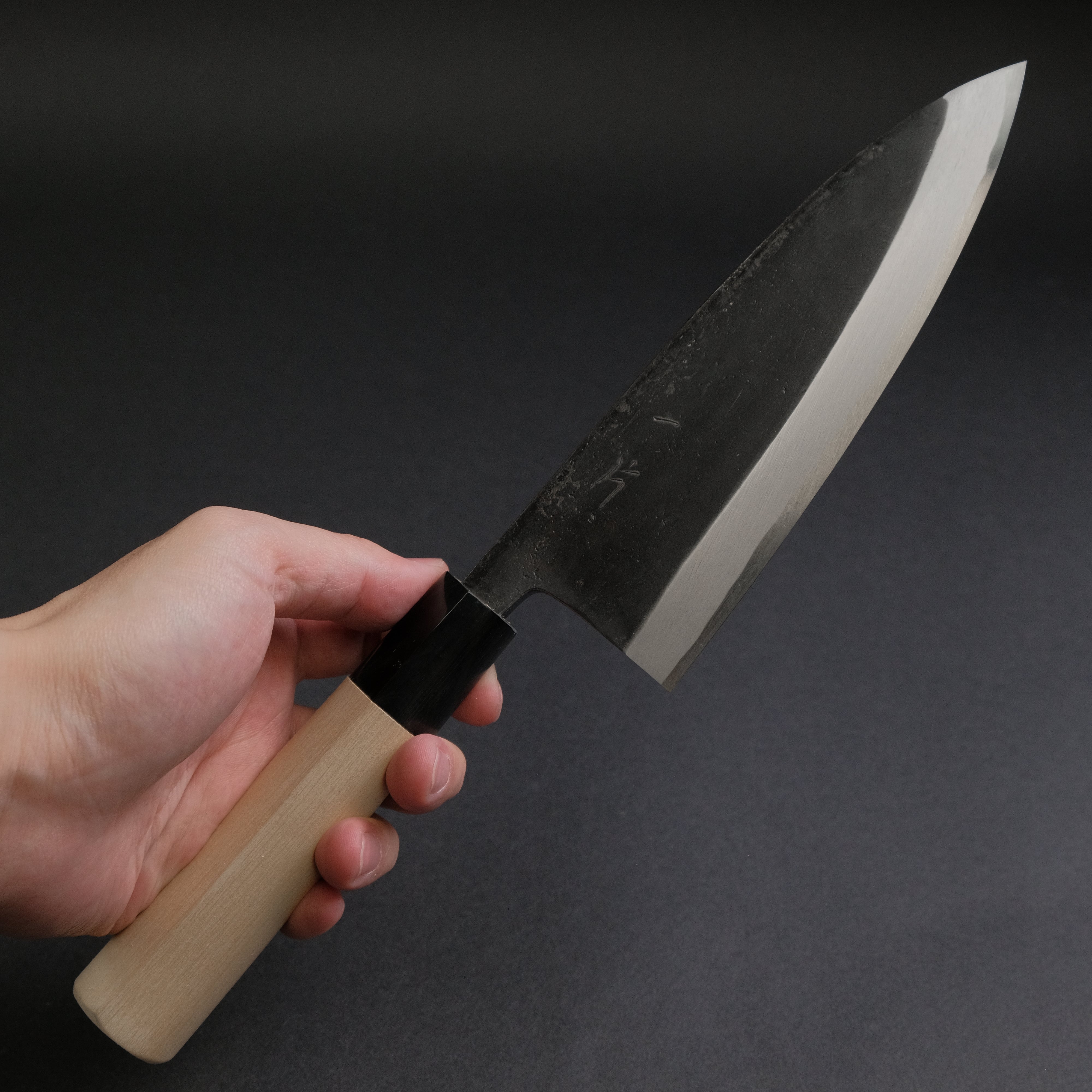 Hitohira White #2 Kurouchi Deba 165mm Japanese Chef Knife - High Carbon Steel Blade with Ho Wood Handle - Perfect for Sushi, Fish Filleting & Asian Cuisine