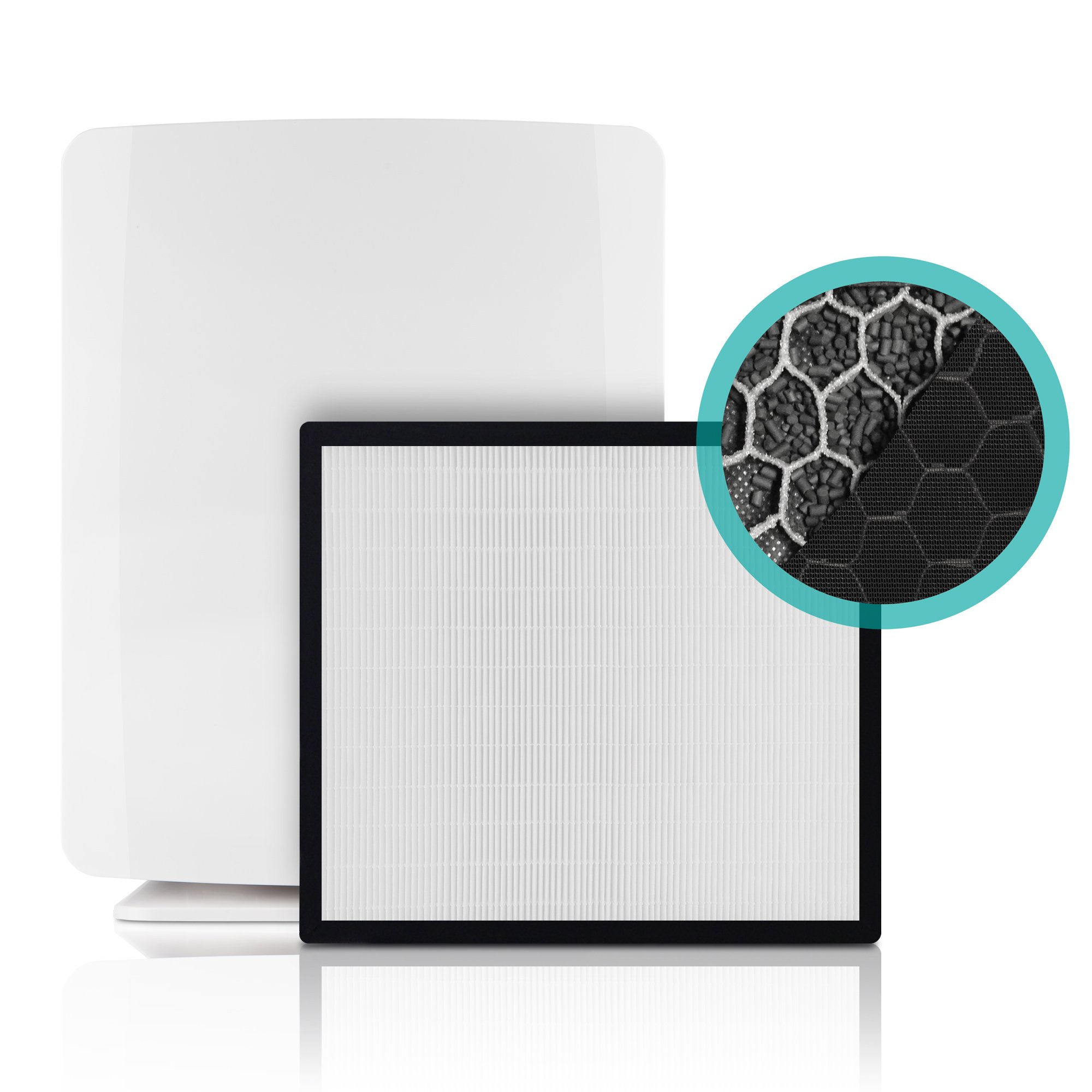 Alen BreatheSmart FIT50 HEPA Replacement Filter FF50-VOC/Smoke - Captures Allergens, Dust, VOCs & Smoke - Compatible with Alen FIT50 Air Purifier - Ideal for Allergy Relief & Smoke Removal in Bedrooms, Offices & Living Spaces (1 Filter)