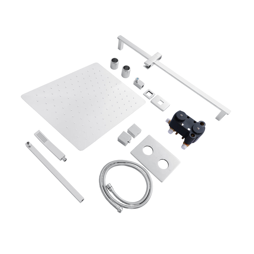 ZLINE Crystal Bay Thermostatic Shower System in Chrome - Luxury Bathroom Faucet with Temperature Control for Spa-Like Shower Experience | Perfect for Modern Home & Hotel Renovations (CBY SHS T2 CH)