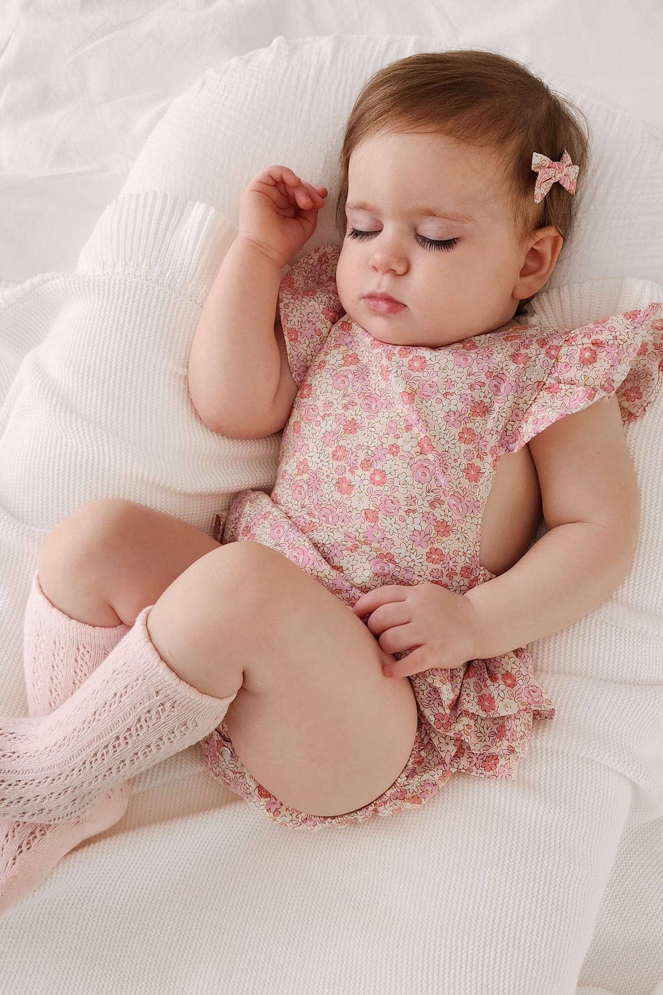 Annabel Girls' Ruffle Sunsuit - Cute Floral Print Romper with Adjustable Straps | Perfect for Beach, Pool Parties & Summer Outings