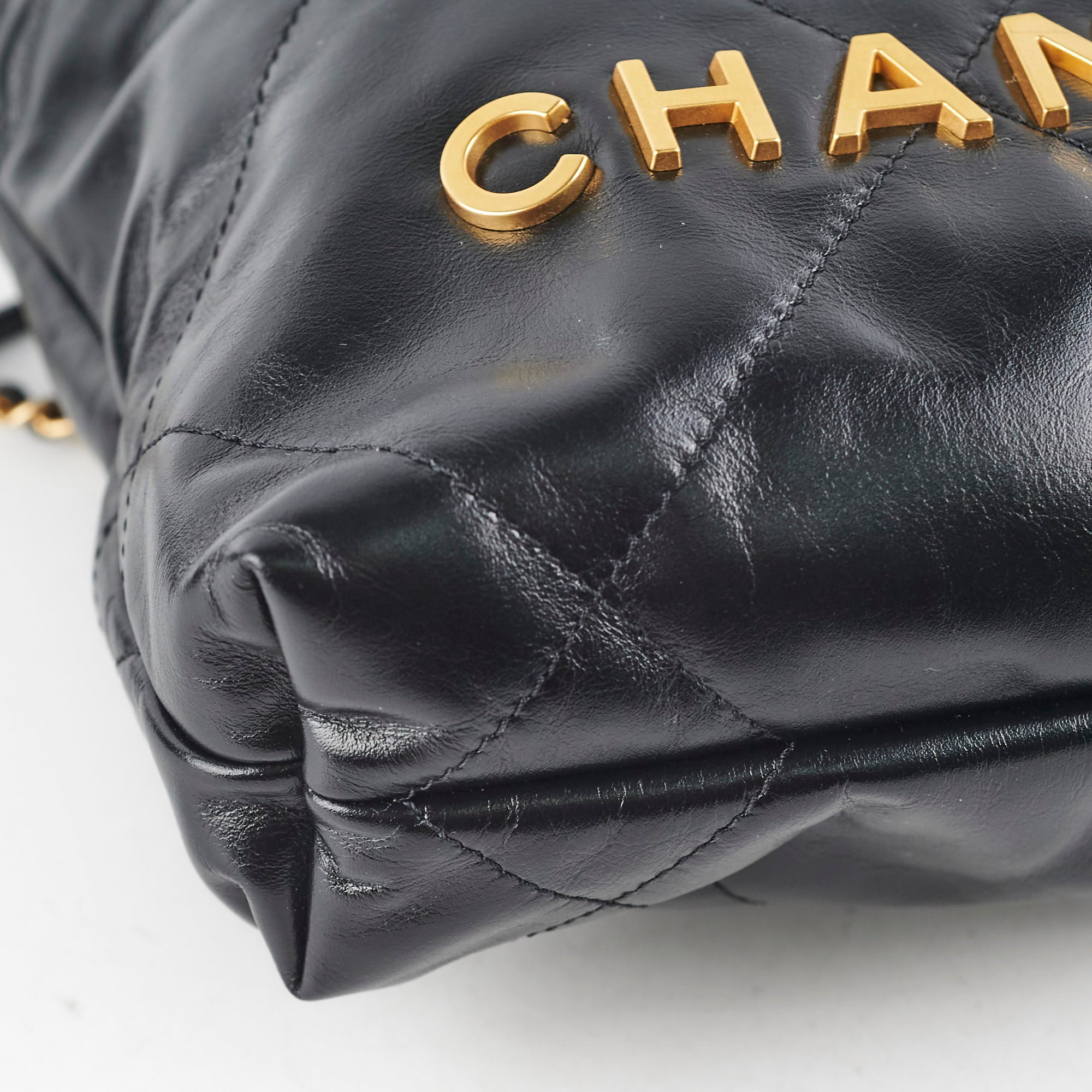 Chanel Mini 22 Handbag Black Leather Crossbody Bag for Women - Perfect for Date Night, Parties & Everyday Luxury