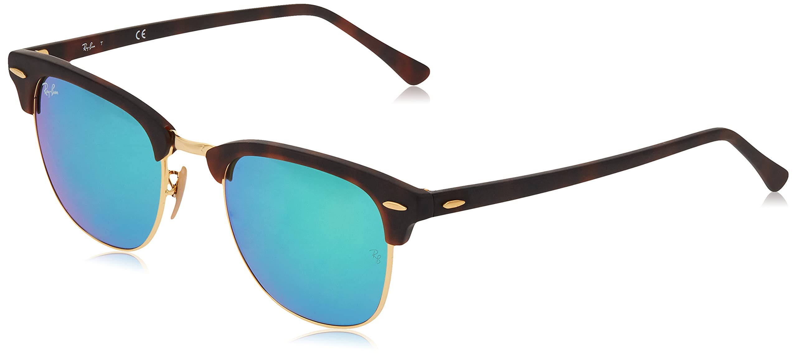Ray-Ban RB3016 Clubmaster Square Sunglasses - Classic Retro Style for Men & Women - UV Protection, Polarized Lenses - Perfect for Driving, Beach & Outdoor Activities
